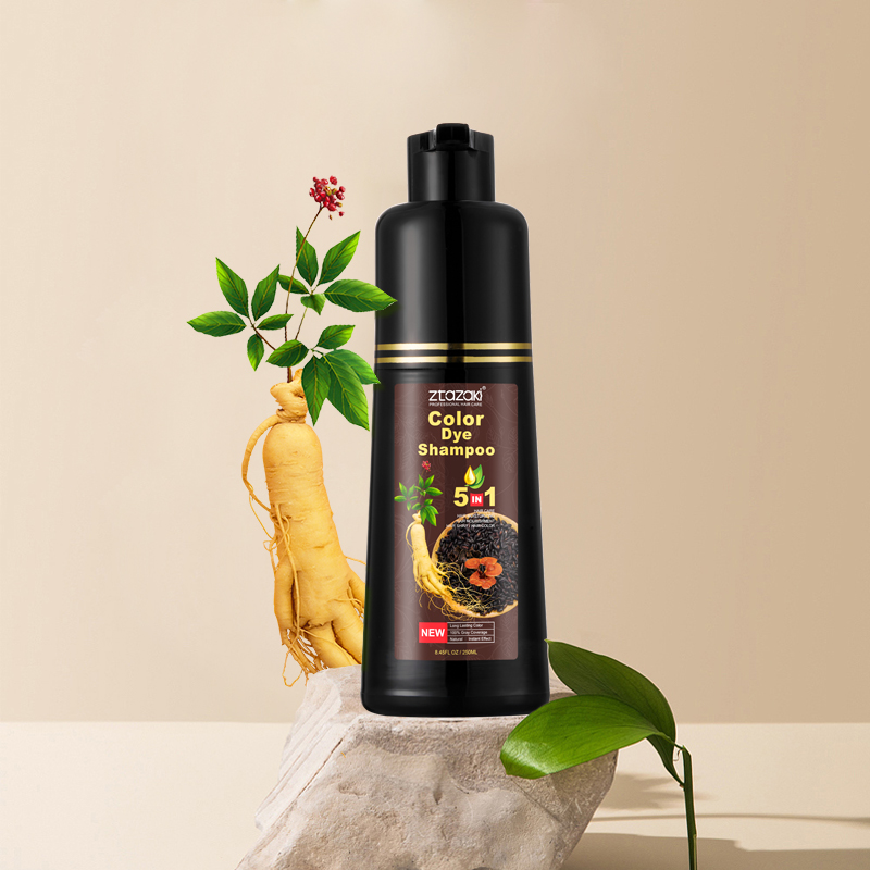 5 in 1 Ginseng Hair Dye Shampoo Natural Herbal